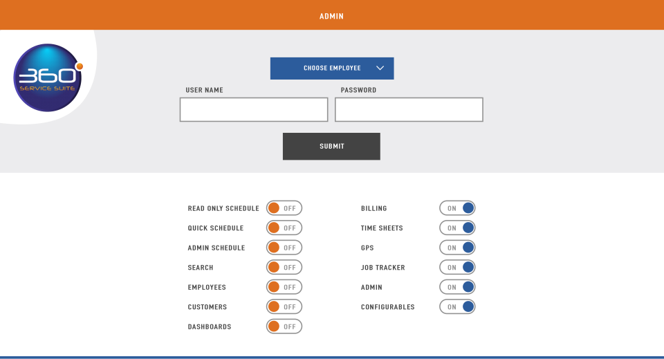 screenshot of Service Suite 360